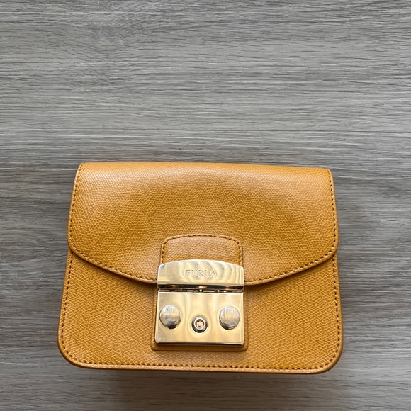 Fula Mini Metropolis Crossbody Bag in Mustard Yellow - Picture 1 of 3